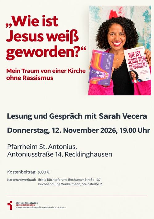 Einladung zu einer Lesung: Wie ist Jesus weiß geworden?